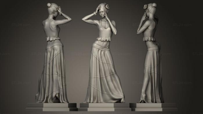 Статуэтки девушки (Танцор, STKGL_0005) 3D модель для ЧПУ станка